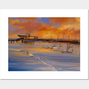 Seaside sunset Posters and Art